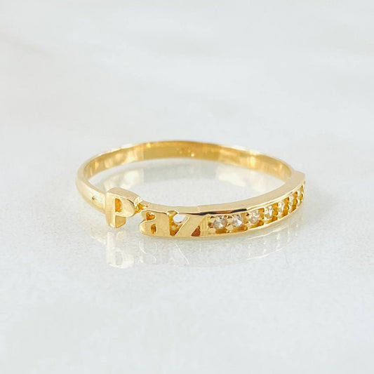 Anillo Paz 1.4gr / T6 1/2 / Oro Amarillo 18K ©