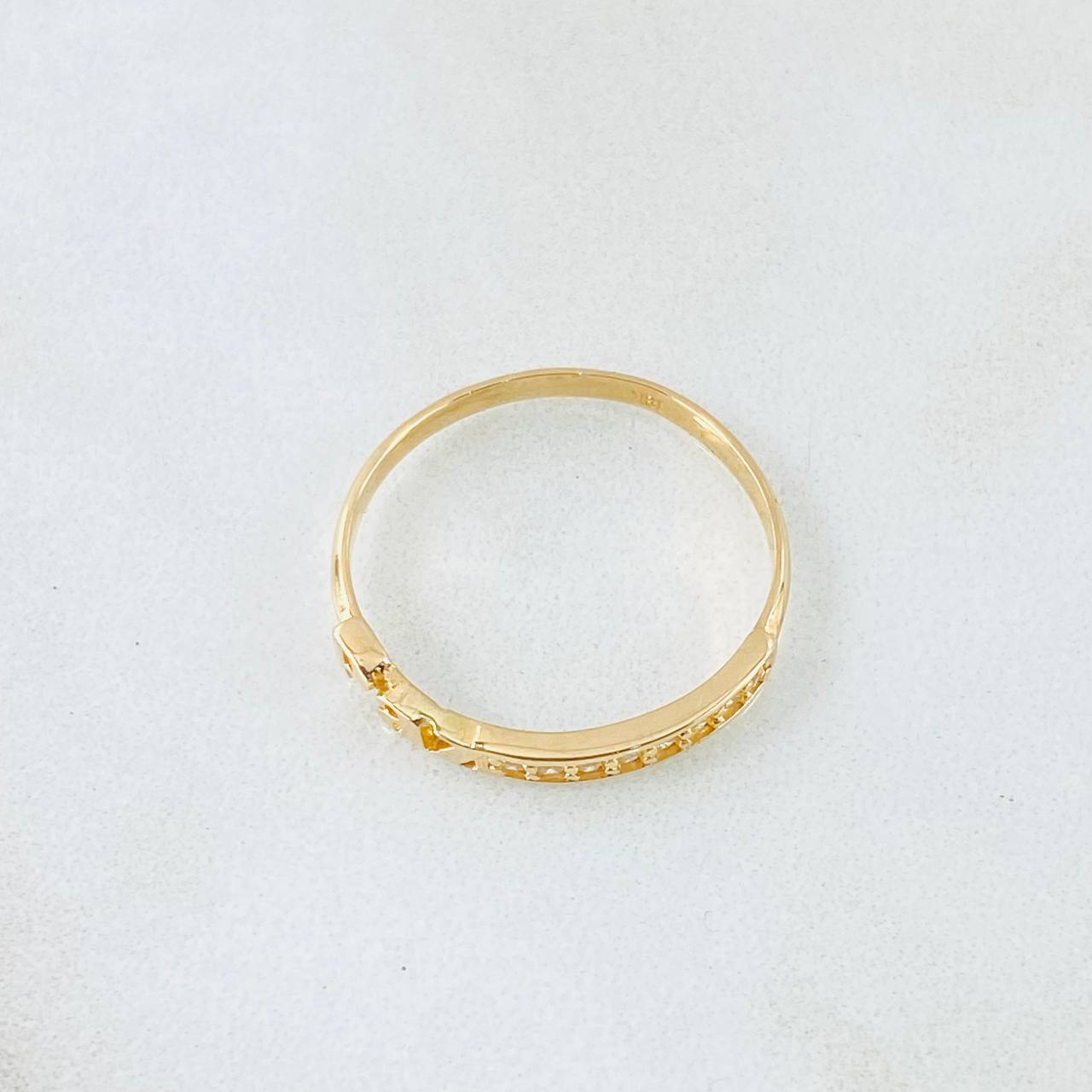 Anillo Paz 1.4gr / T6 1/2 / Oro Amarillo 18K ©
