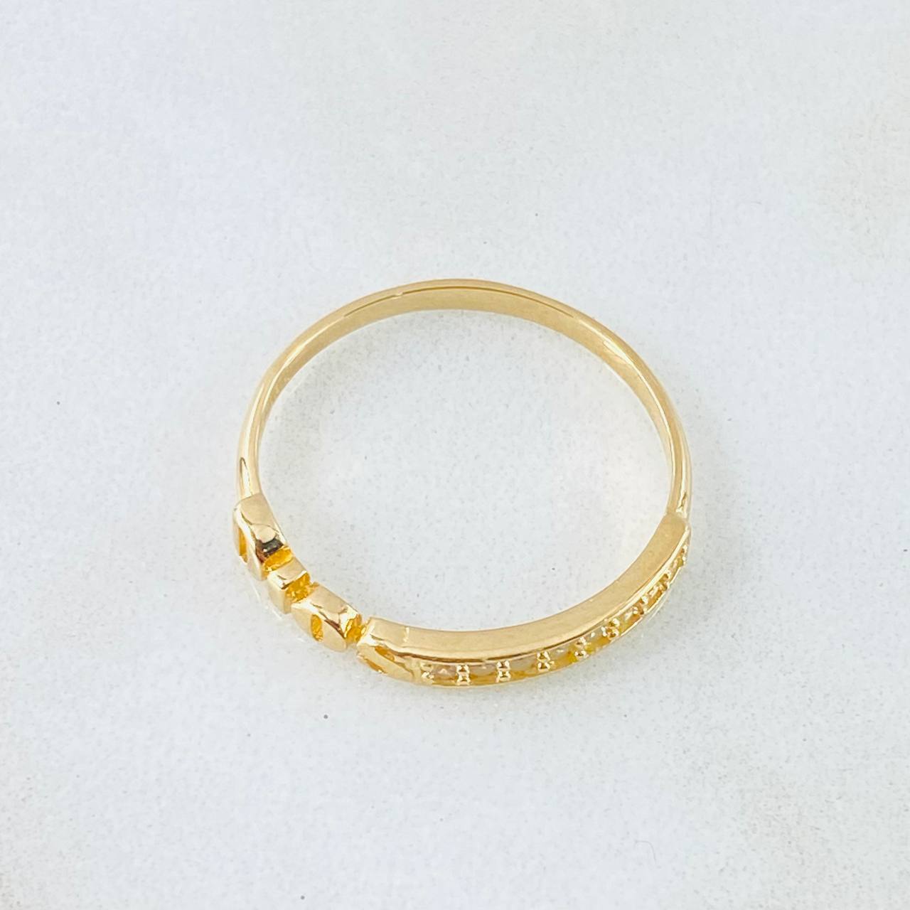 Anillo Dios 1.5gr / T5 3/4 / Oro Amarillo 18K ©