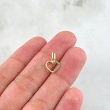 Dije Silueta Corazón 0.3gr / 1.3cm / Oro Amarillo 18K