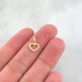 Dije Silueta Corazón Tupido 0.4gr / 1.3cm / Oro Amarillo 18K