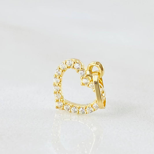 Dije Silueta Corazón Tupido 0.4gr / 1.3cm / Oro Amarillo 18K