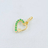 Dije Corazón Estrella 0.3gr / 1.3cm / Oro Amarillo 18K