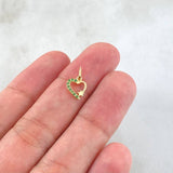 Dije Corazón Estrella 0.3gr / 1.3cm / Oro Amarillo 18K