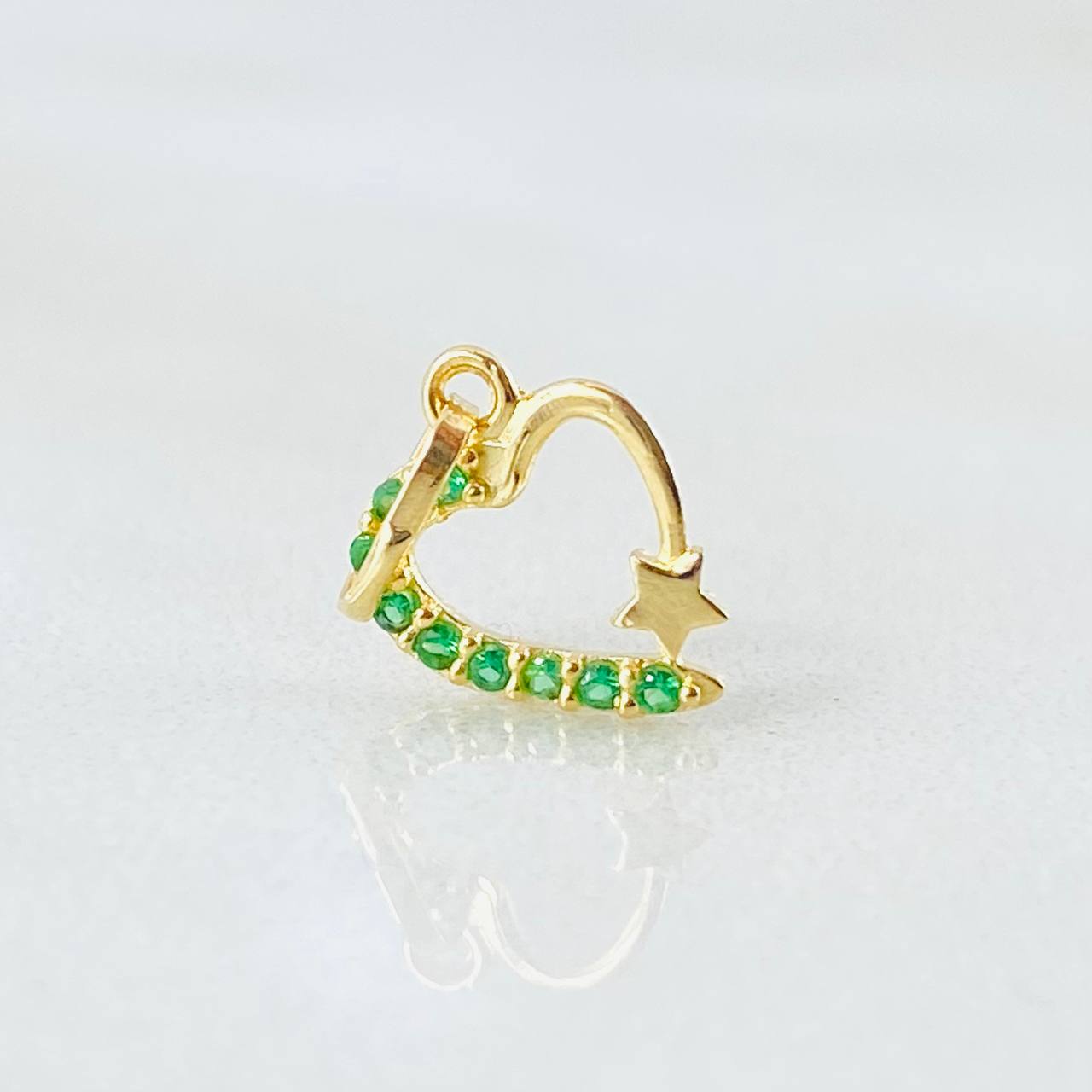 Dije Corazón Estrella 0.3gr / 1.3cm / Oro Amarillo 18K