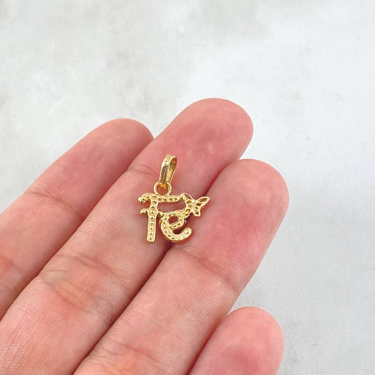 Dije Fé Mariposa 1gr / 1.6cm / Oro Amarillo 18K