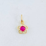 Dije Flor  0.4gr / 1.4cm / Oro Amarillo 18K