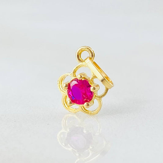Dije Flor  0.4gr / 1.4cm / Oro Amarillo 18K