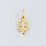 Dije Trebol Silueta 0.35gr / 1.5cm / Oro Amarillo 18K