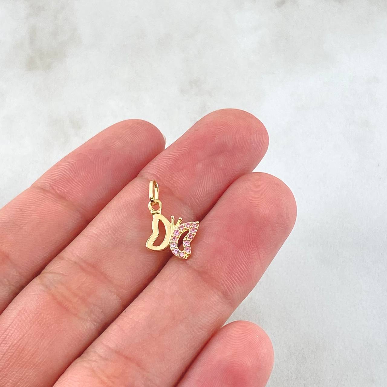 Dije Silueta Mariposa 0.5gr / 1.6cm / Oro Amarillo 18K