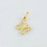 Dije Silueta Mariposa 0.55gr / 1.6cm / Oro Amarillo 18K