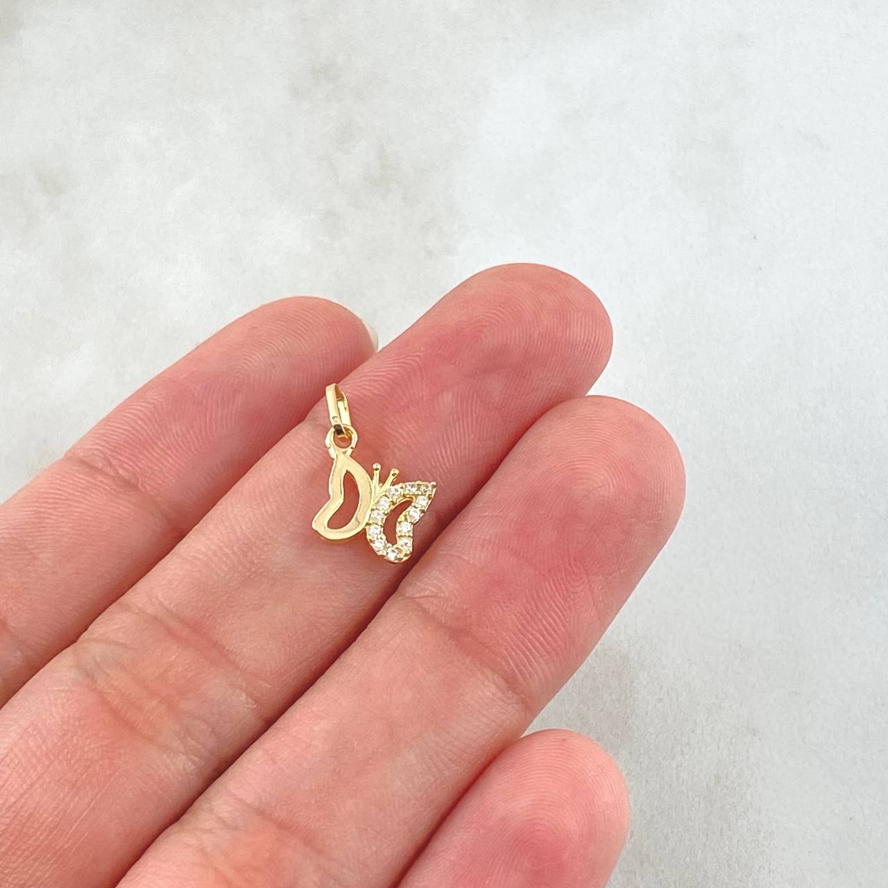 Dije Silueta Mariposa 0.55gr / 1.6cm / Oro Amarillo 18K