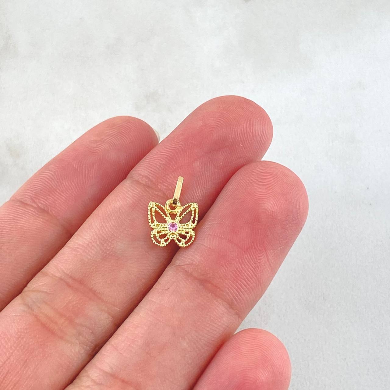 Dije Mariposa Filigrana 0.4gr / 1.1cm / Oro Amarillo 18K