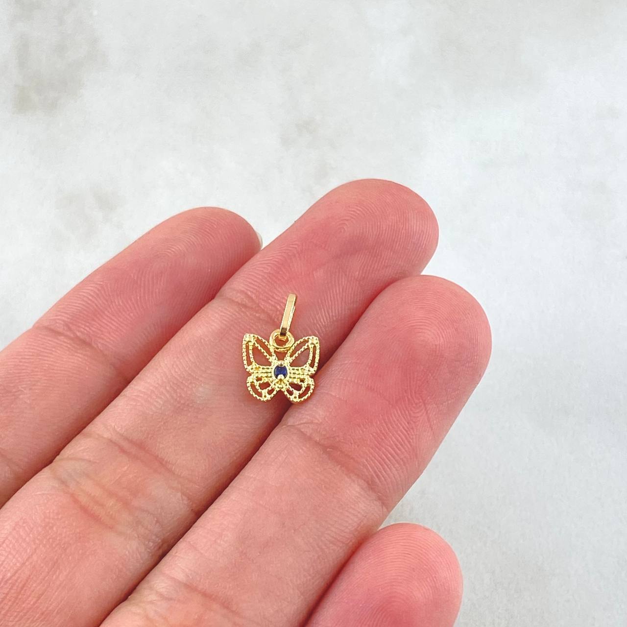 Dije Mariposa Filigrana 0.45gr / 1.1cm / Oro Amarillo 18K