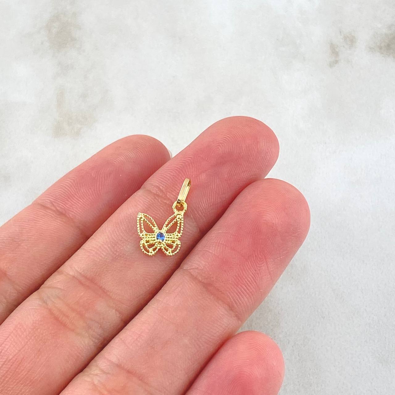 Dije Mariposa Filigrana 0.4gr / 1.1cm / Oro Amarillo 18K