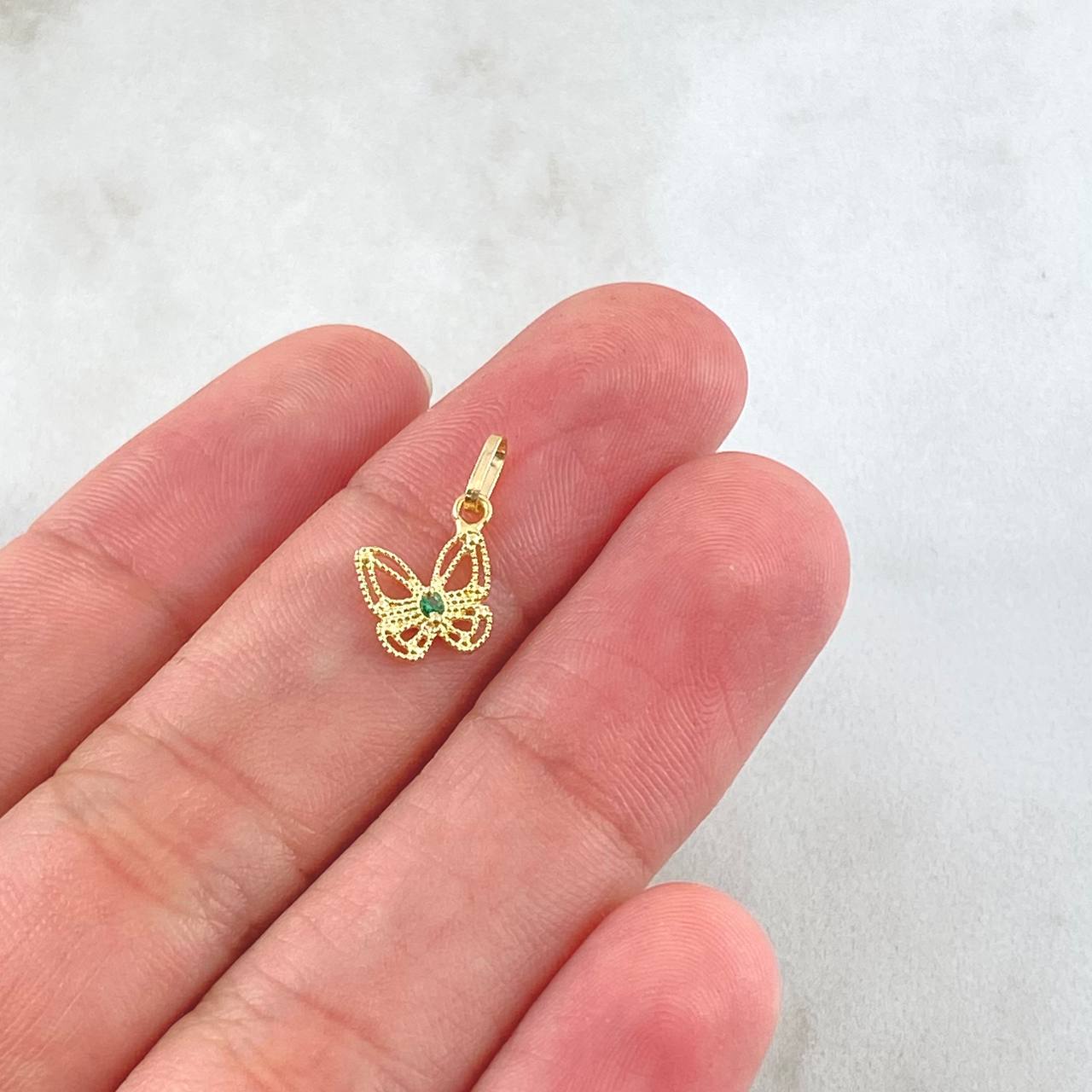 Dije Mariposa Filigrana 0.45gr / 1.1cm / Oro Amarillo 18K