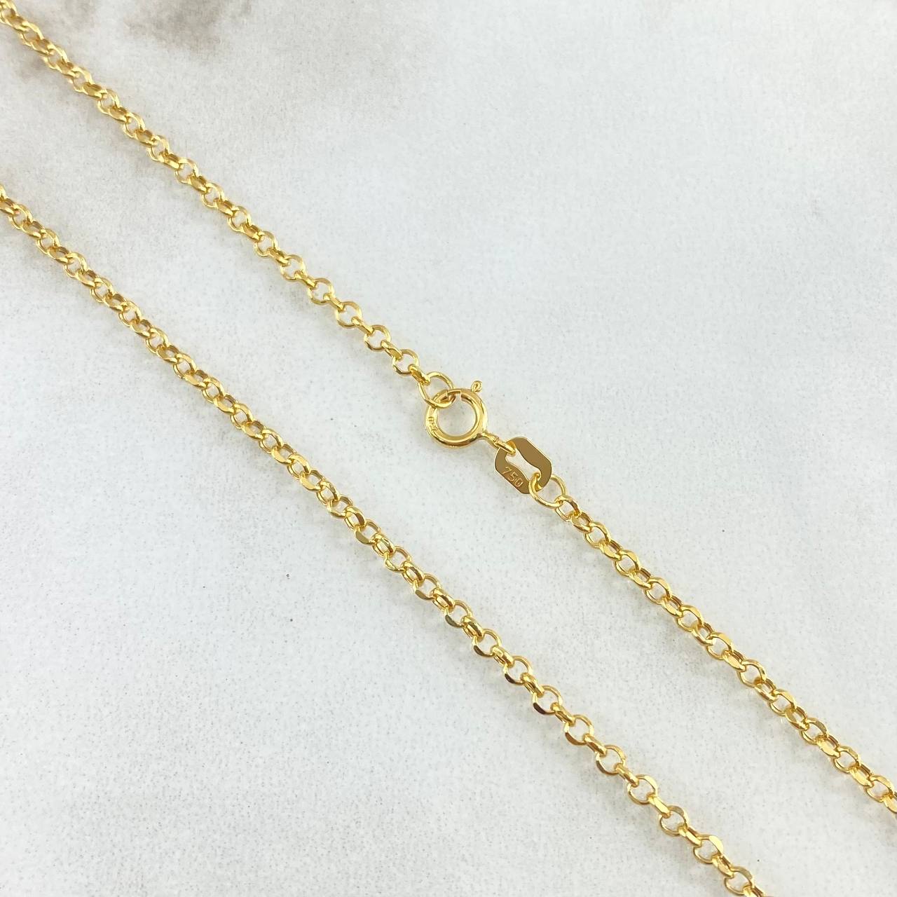 Cadena Roll - On 2.65gr / 60cm / 2mm Oro Amarillo +3 18K