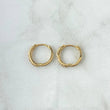 Candongas Carril 1.55gr / Circones Blancos Oro Amarillo 18K *