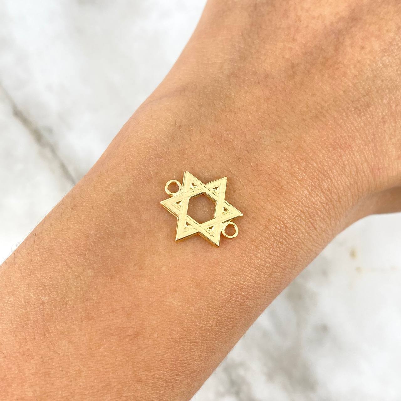 Herraje Estrella de David 0.85gr / 1.6cm / Oro Amarillo