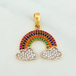 Dije Arcoiris 2.45 g / 2.3 cm Dos Oros Amarillo Blanco 18K