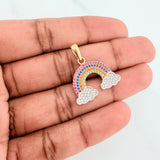Dije Arcoiris 2.45 g / 2.3 cm Dos Oros Amarillo Blanco 18K