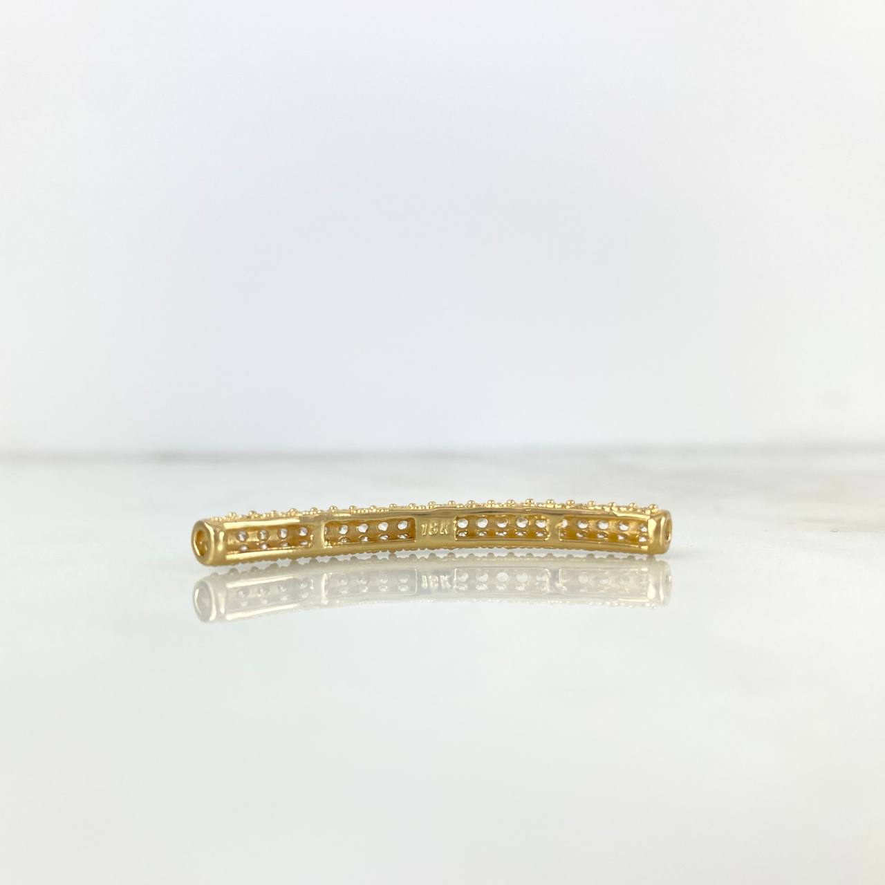 Herraje Tubular 2.9gr / 4cm / 3.5mm Circones Blancos Oro Amarillo