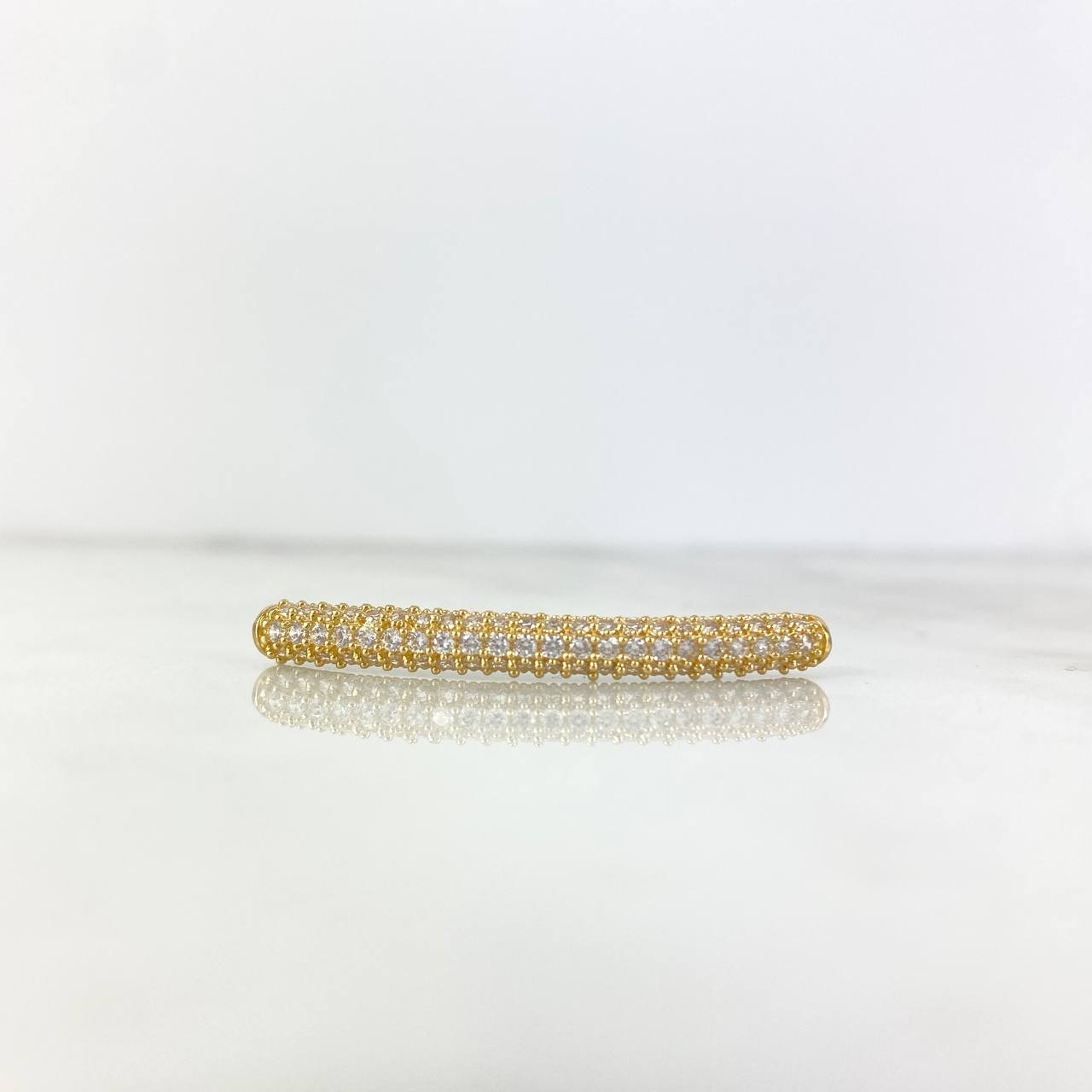 Herraje Tubular 2.9gr / 4cm / 3.5mm Circones Blancos Oro Amarillo