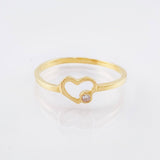 Anillo Corazon Silueta 1.35gr / T7 3/4 / Oro Amarillo 18K