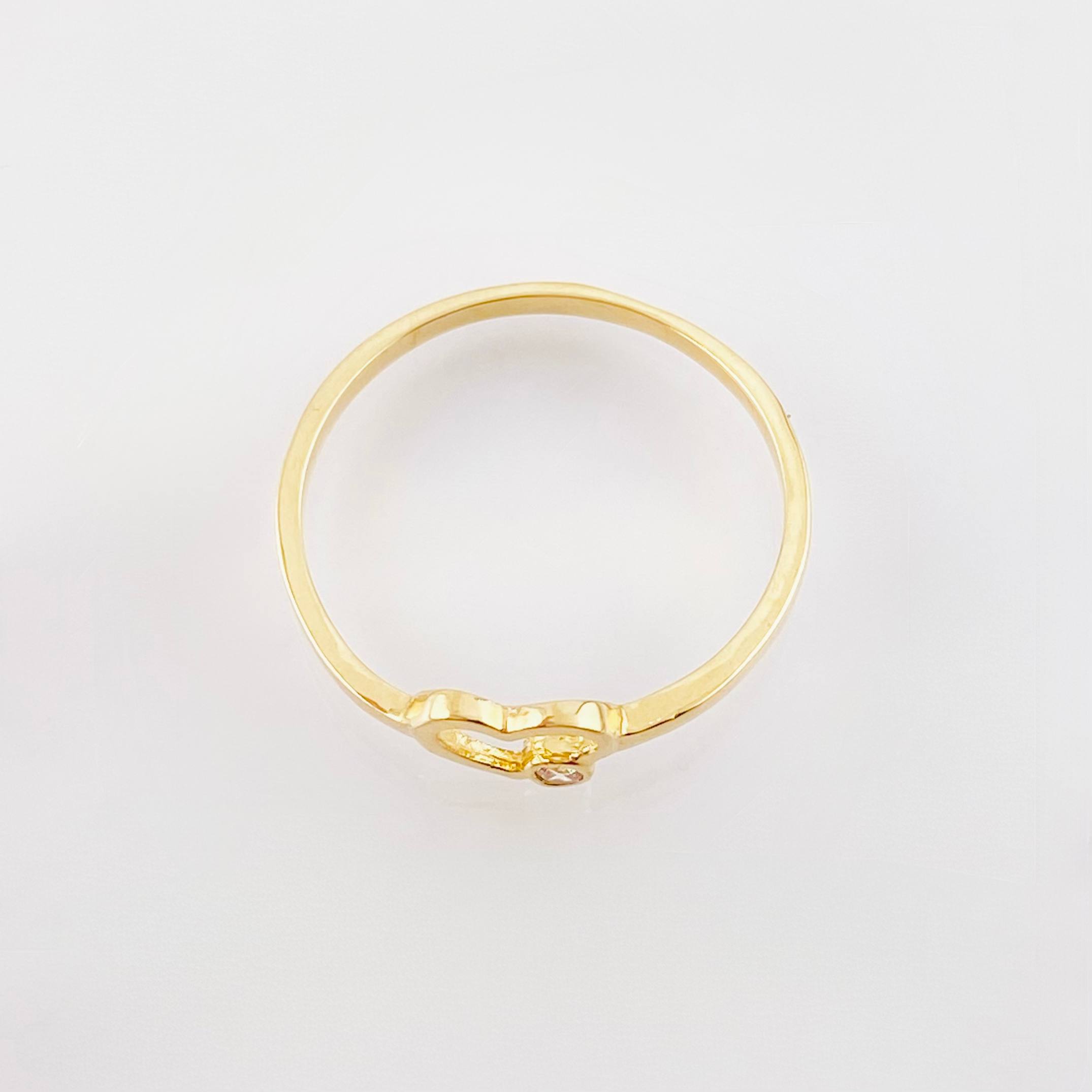 Anillo Corazon Silueta 1.35gr / T7 3/4 / Oro Amarillo 18K