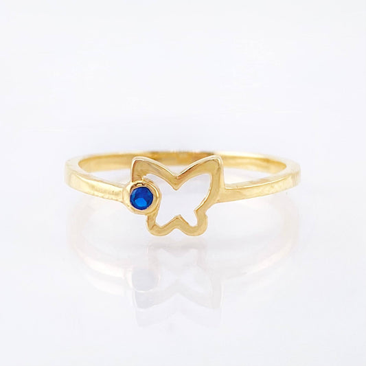 Anillo Mariposa Silueta 1.3gr / T5 3/4 / Oro Amarillo 18K