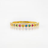 Anillo Ola Carril 1.8gr / T7 1/2 / Oro Amarillo 18K *