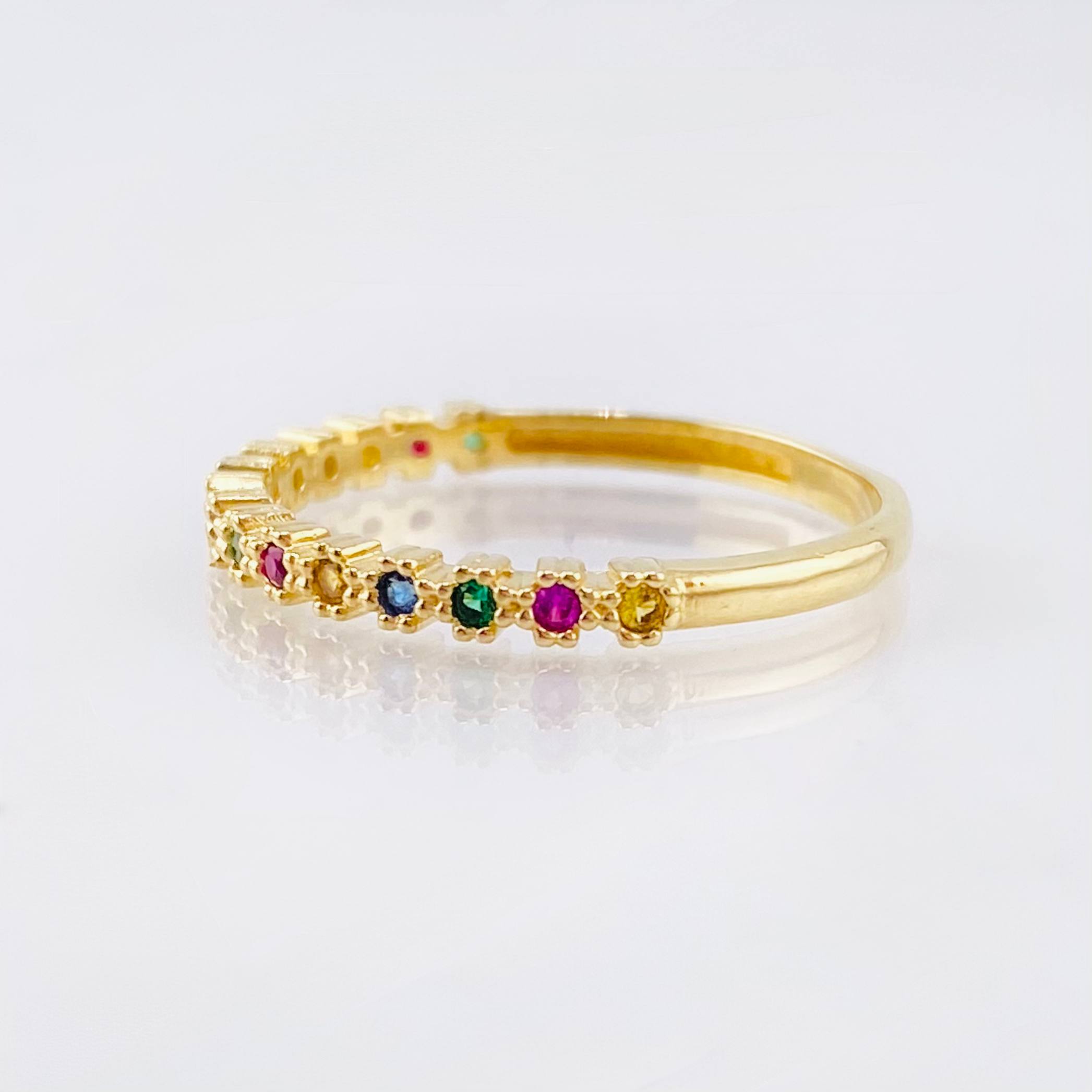Anillo Ola Carril 1.8gr / T6 1/2 / Oro Amarillo 18K
