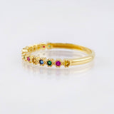 Anillo Ola Carril 1.8gr / T7 1/2 / Oro Amarillo 18K *