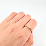 Anillo Ola Carril 1.8gr / T7 1/2 / Oro Amarillo 18K *
