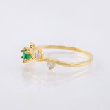 Anillo Hoja Hiedra 1.2gr / T6 / Oro Amarillo 18K *