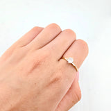 Anillo Solitario Curva Recta 1.6gr / T7 / Oro Amarillo 18K *
