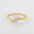 Anillo Solitario 2.6gr / T8 1/2 / Oro Amarillo 18K *