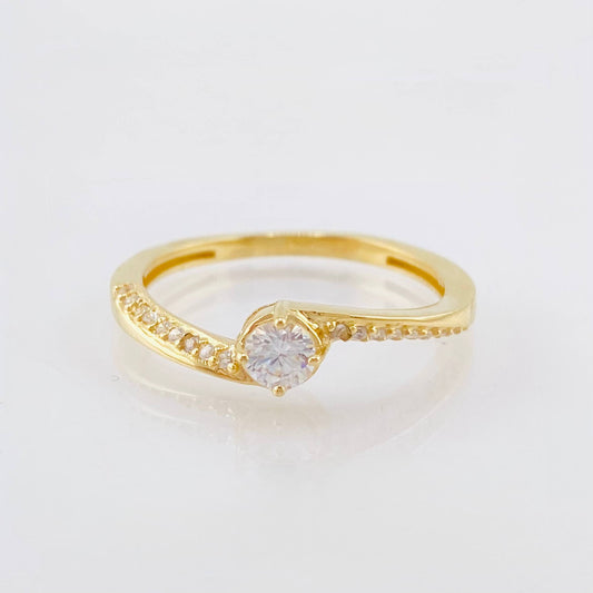 Anillo Solitario 2.7gr / T8 3/4 / Oro Amarillo 18K ©