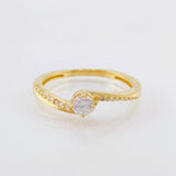 Anillo Solitario 2.65gr / T7 1/2 / Oro Amarillo 18K