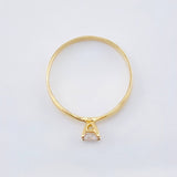 Anillo Solitario Cuatro Garras 1.1gr / T6 3/4 / Oro Amarillo 18K *