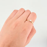Anillo Solitario Cuatro Garras 1.1gr / T6 3/4 / Oro Amarillo 18K *
