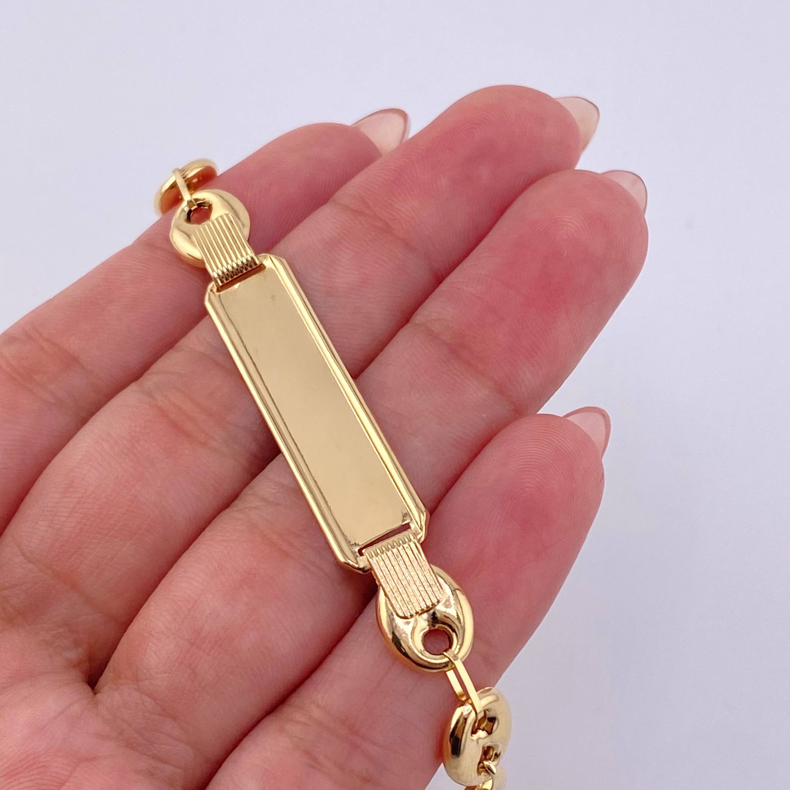 Pulso GC Placa Robusta 6.2gr / 20.5cm / 8mm Oro Amarillo 18K