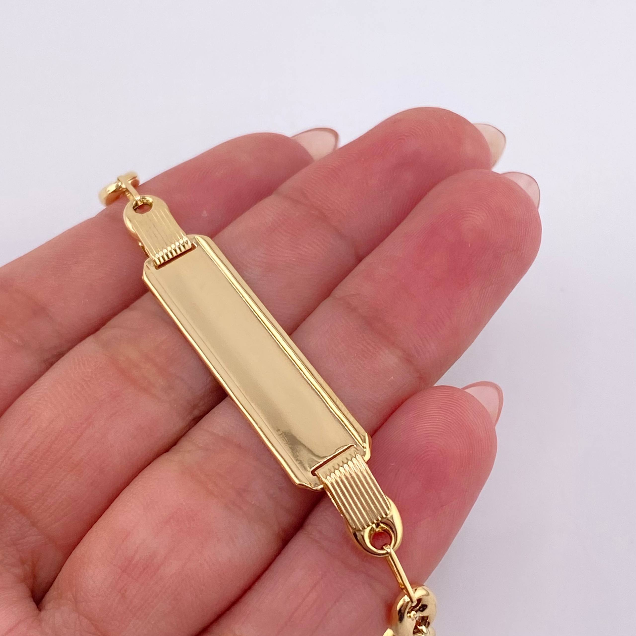 Pulso GC Placa Robusta 3.95gr / 19cm / 5.5mm Oro Amarillo 18K