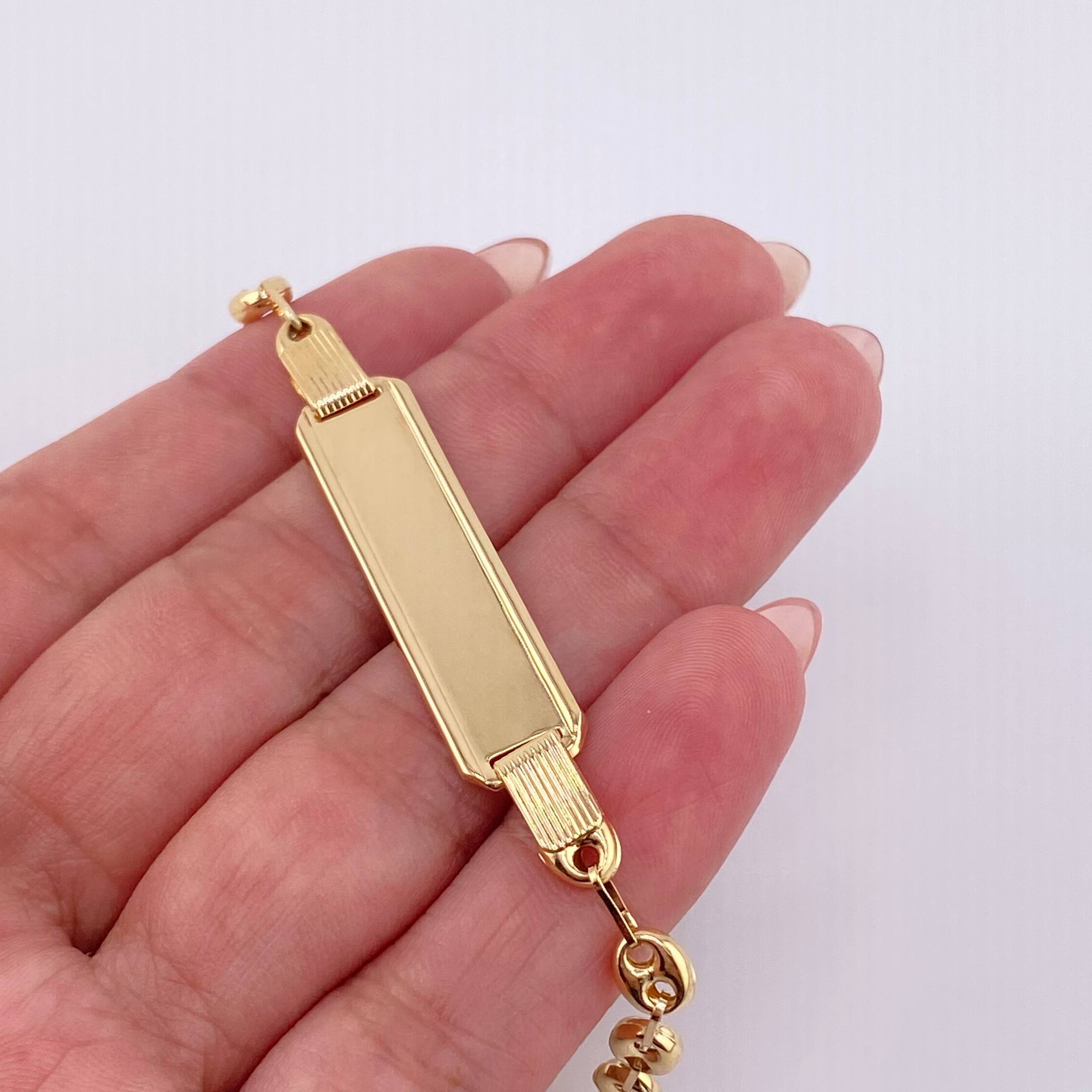 Pulso GC Placa Robusta 3.9gr / 19.5cm / 4.8mm Oro Amarillo 18K