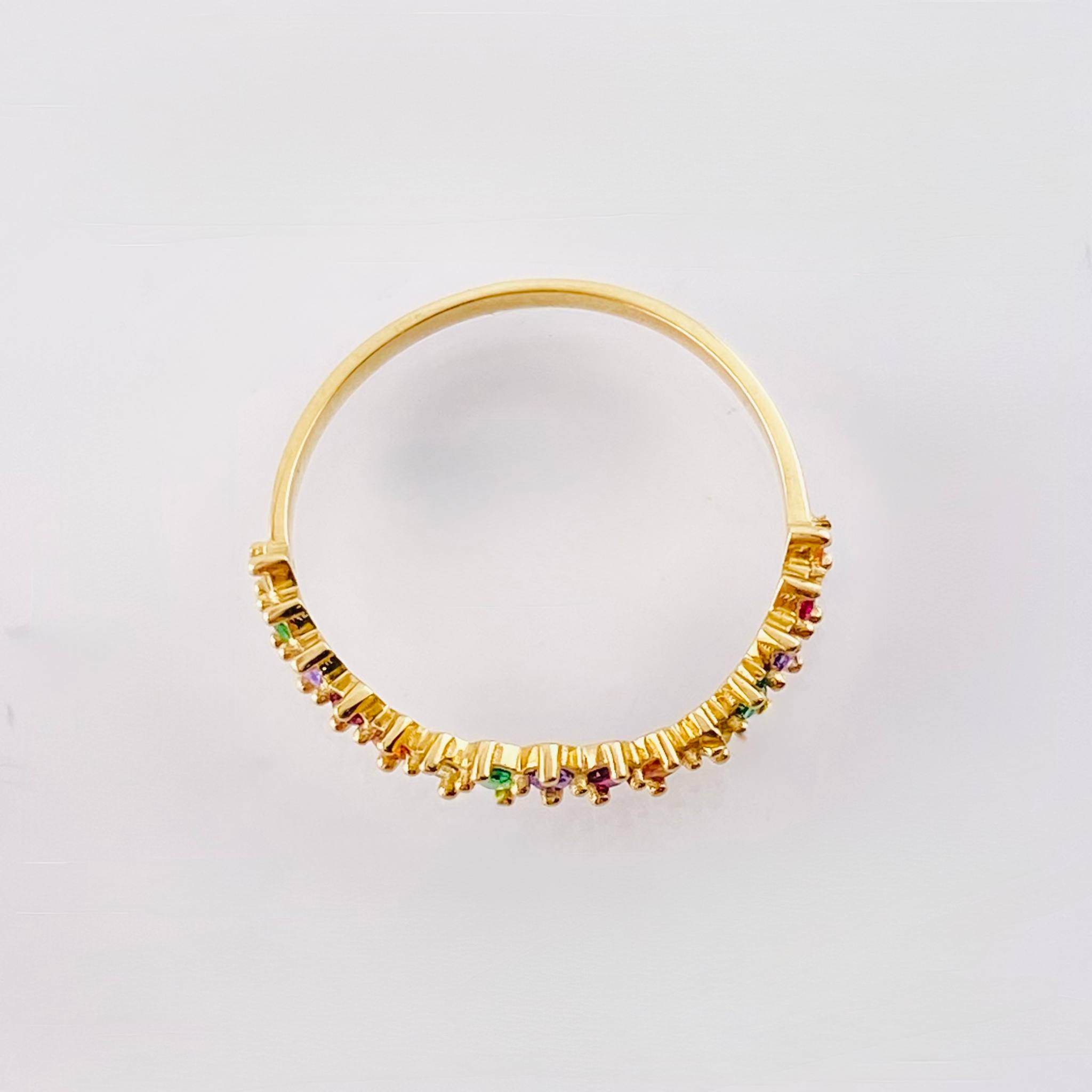 Anillo Ola Carril 1.3gr / T6 3/4 / Oro Amarillo 18K
