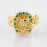 Anillo Herradura Caballo 5.4gr / T9 3/4 / Oro Amarillo 18K ©