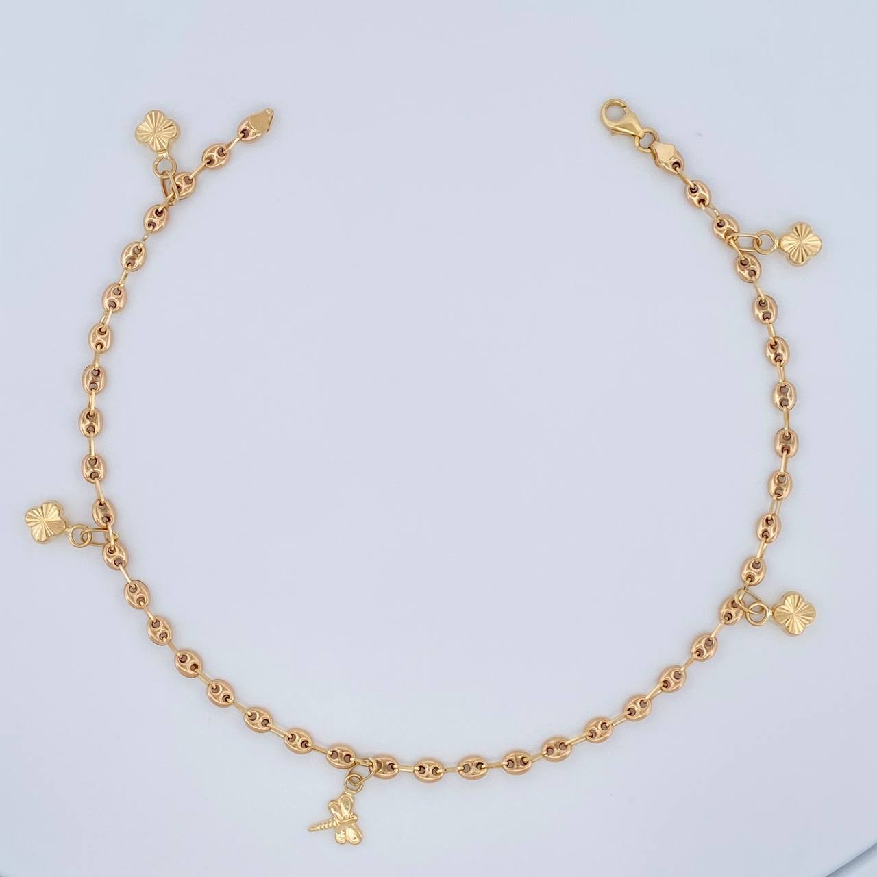 Tobillera GC 4.05gr / 25.5cm / 3.02mm Oro Amarillo 18K $