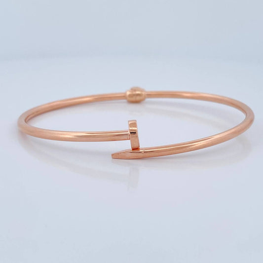 Pulso Aro Clavo 6.4gr / 19cm / 2.6mm Oro Rosa 18K