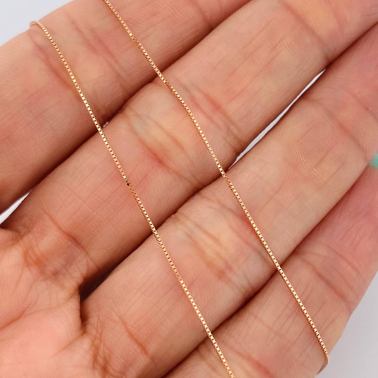 Cadena Veneciana MSK 3.4gr / 45.4cm / 0.51mm Oro Rosa +4 18K $