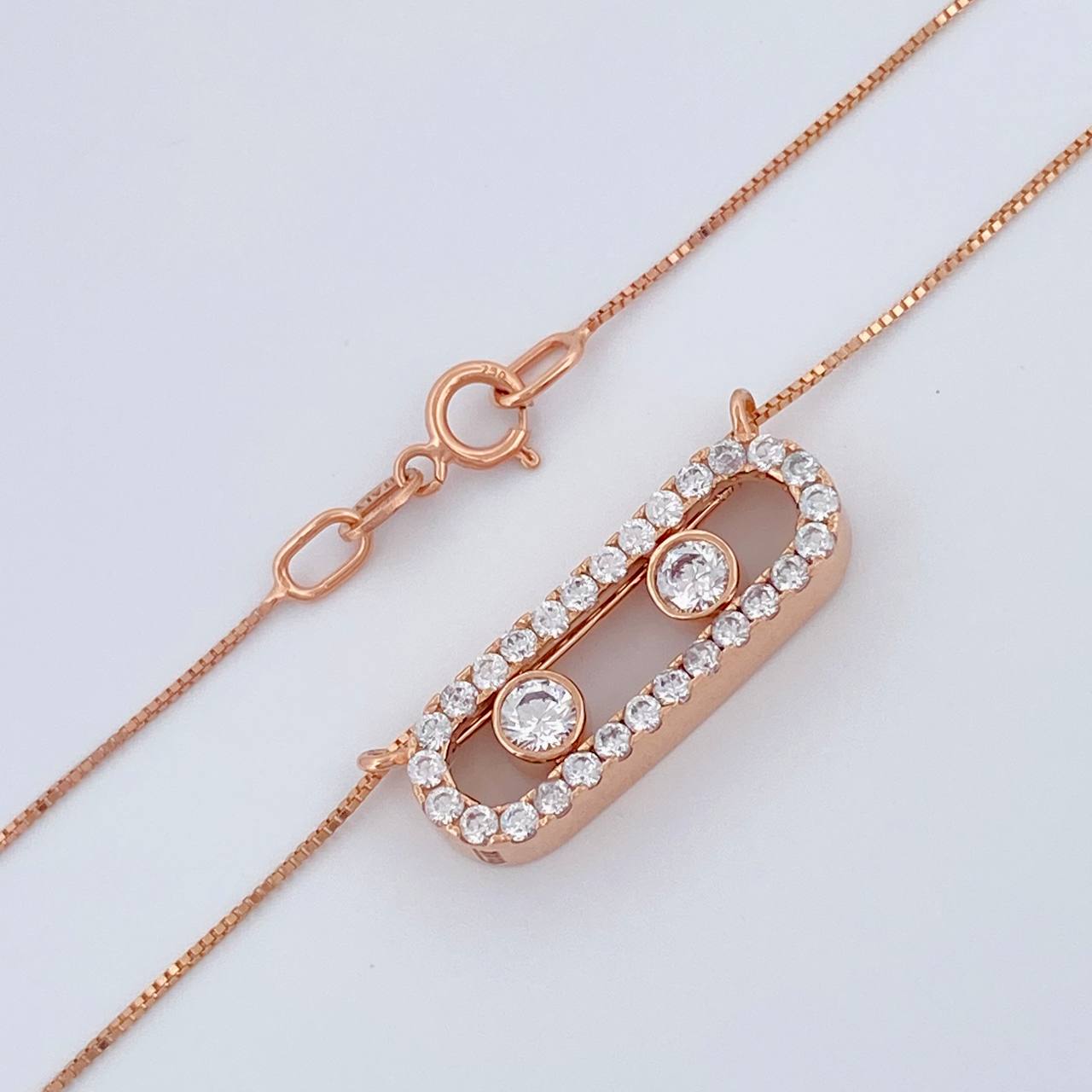 Cadena Veneciana MSK 3.3gr / 45.5cm / 0.49mm Oro Rosa +4 18K $